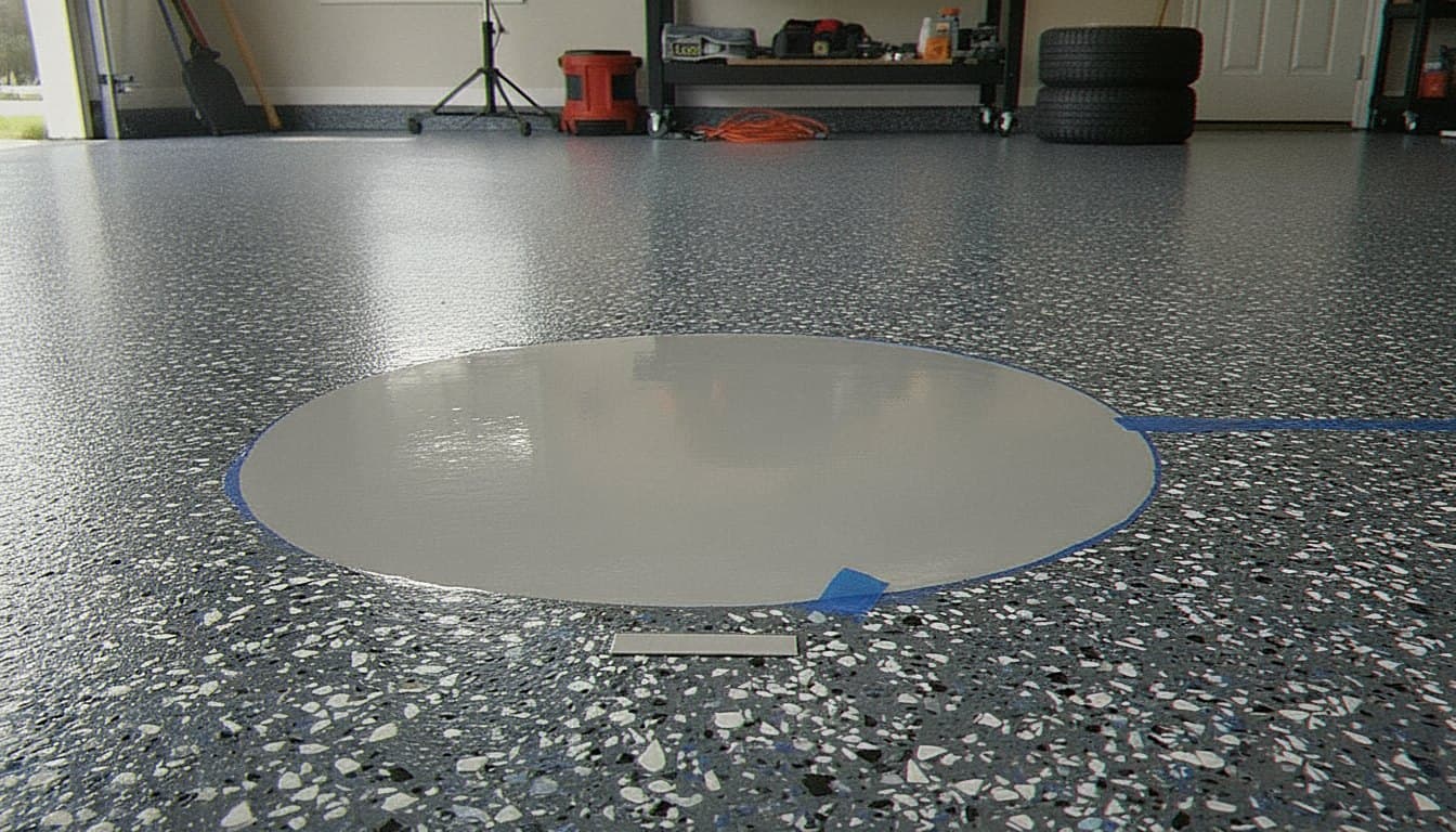 Repaired epoxy floor installation complete